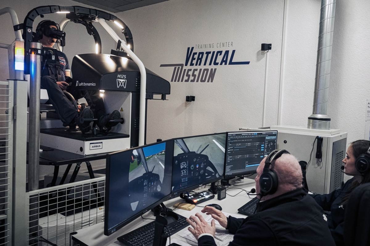 Training auf dem Airbus H125 Simulator