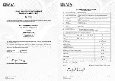 H125 Simulator Certification