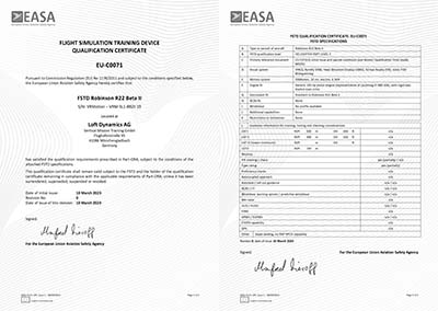 R22 Simulator Certification